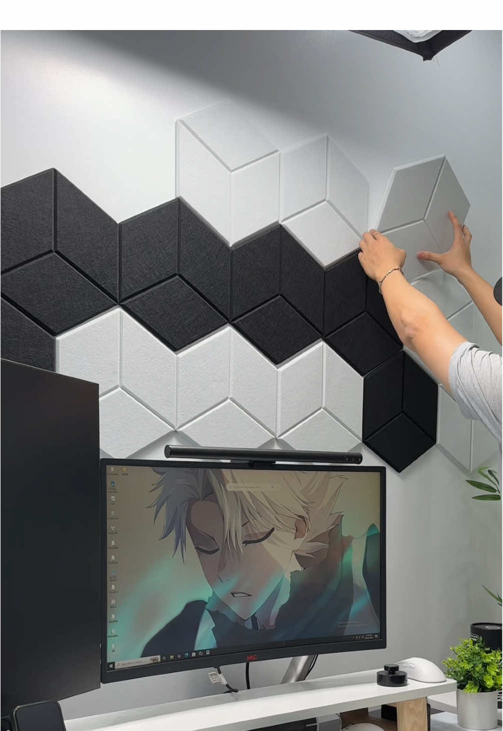 Tấm dán nỉ ép cách âm , tiêu âm , chống nóng , chống ẩm mốc vừa dùng để decor phòng cực kì đẹp , phòng ae nào bị vang khi nói chuyện thì dán vài tấm vào là hết nha #tamdantuong #xopdantuong #xoptieuam 