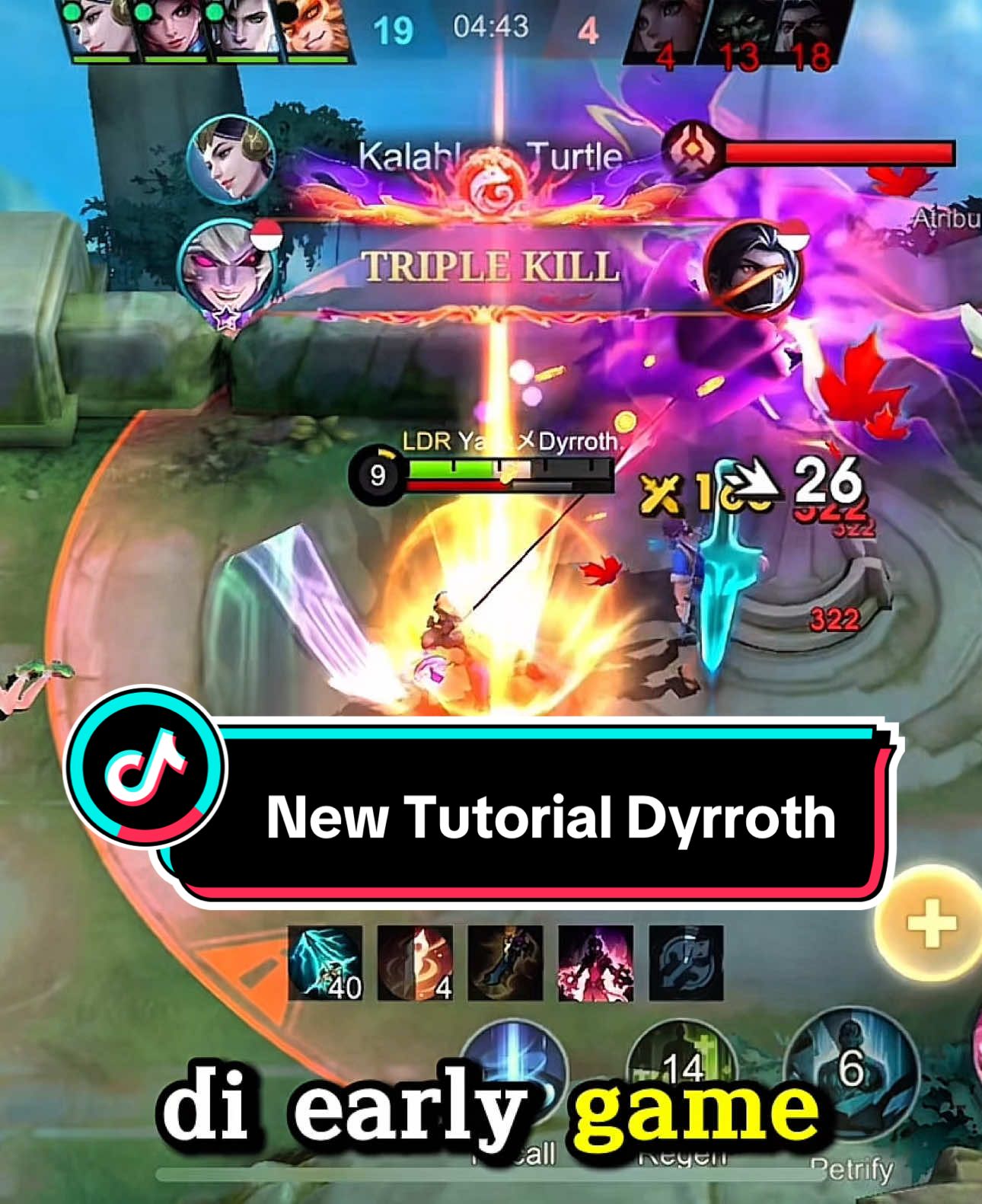 Tutorial Terbaru Bermain Dyrroth Agresif,Jangan Lupa Simak Baik Baik🙌 #yanzxdyrroth #MLBB #MobileLegends 