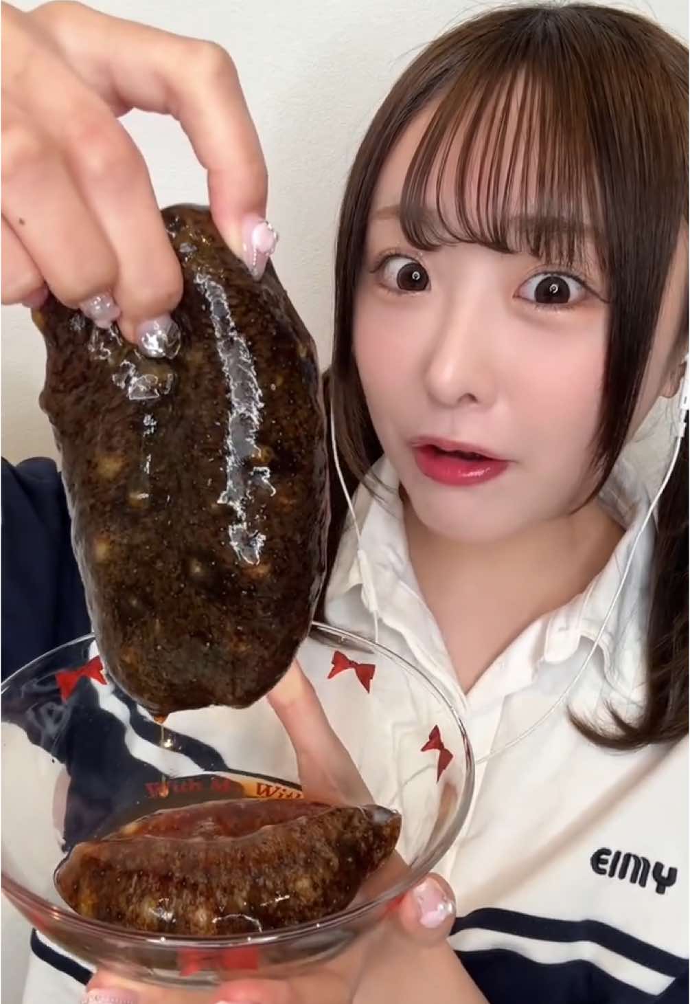 ナマコかぶりつき！#ASMR#mukbang#赤ナマコ#なまこ#Seacucumber