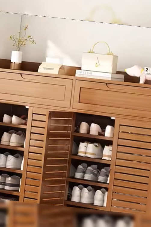Bamboo Shoe Cabinet 2/3/4 Door#tiktokmademebuyit #fashion #pupular 