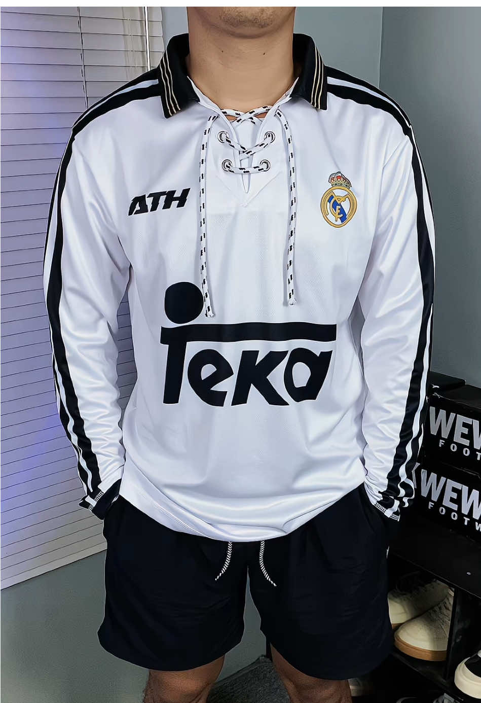 Jersey Vintage Real Madrid LongSleeve Cakep Parahh🔥🔥 #jerseyvintage #jerseyretro #foryoupage 