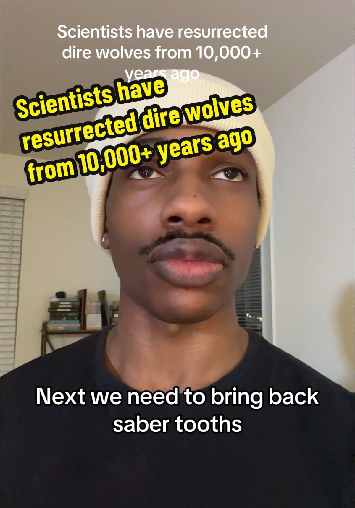Scientists have resurrected dire wolves from 10,000+ years ago #direwolves #direwolf #fyp #satire #advicefromlouis #kamala #kamalaharris #biden 