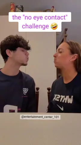 first... boy, get ur hair outta ur face! 😩 also, settle down it's just a game. and for the girl, someone call an ambulance, cuz she choking so bad 😭 #LOL #funnyvideo #challenges #noeyecontact #trend 