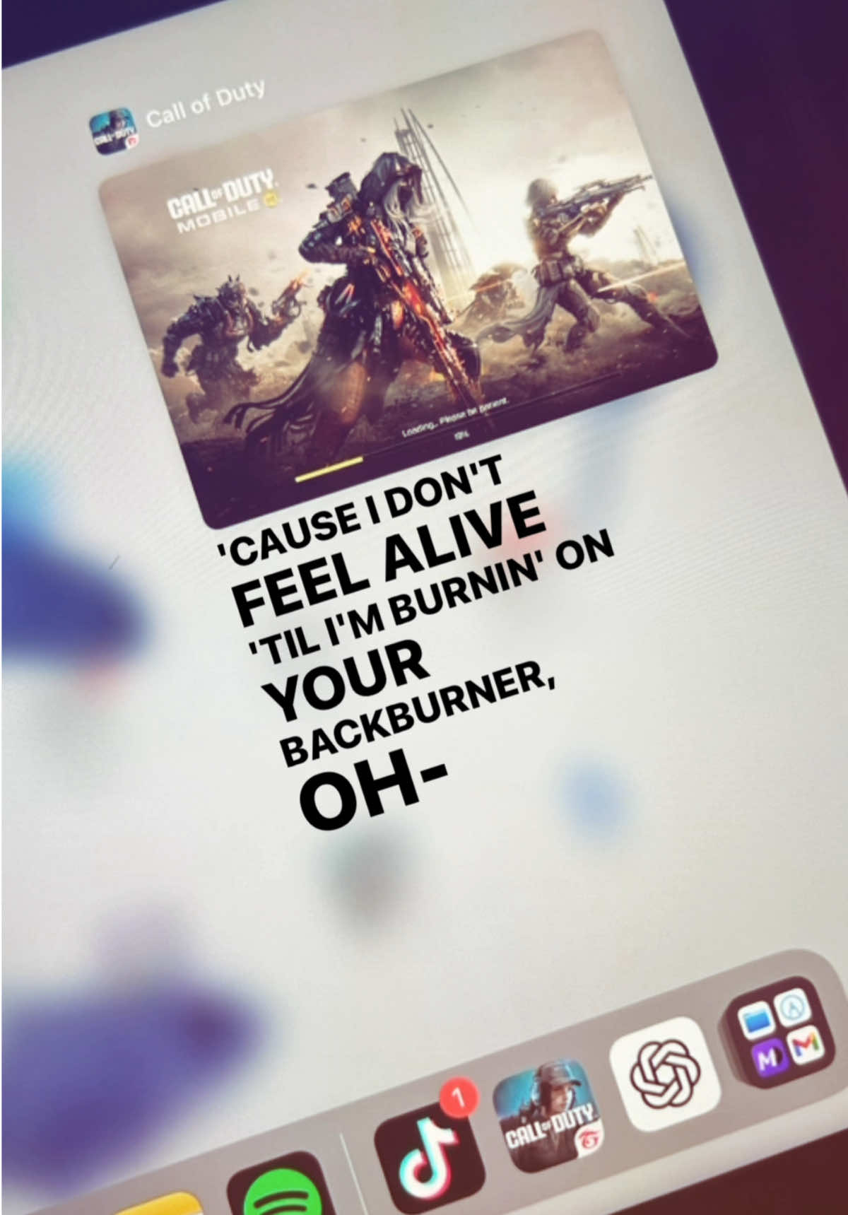 Kahit ilang beses kitang iwan, kahit ilang ulit kong subukang bitawan ka, sa’yo pa rin ako bumabalik tuwing hindi ko na kaya ang mundo—codm the og backburner.  #codm #backburner 