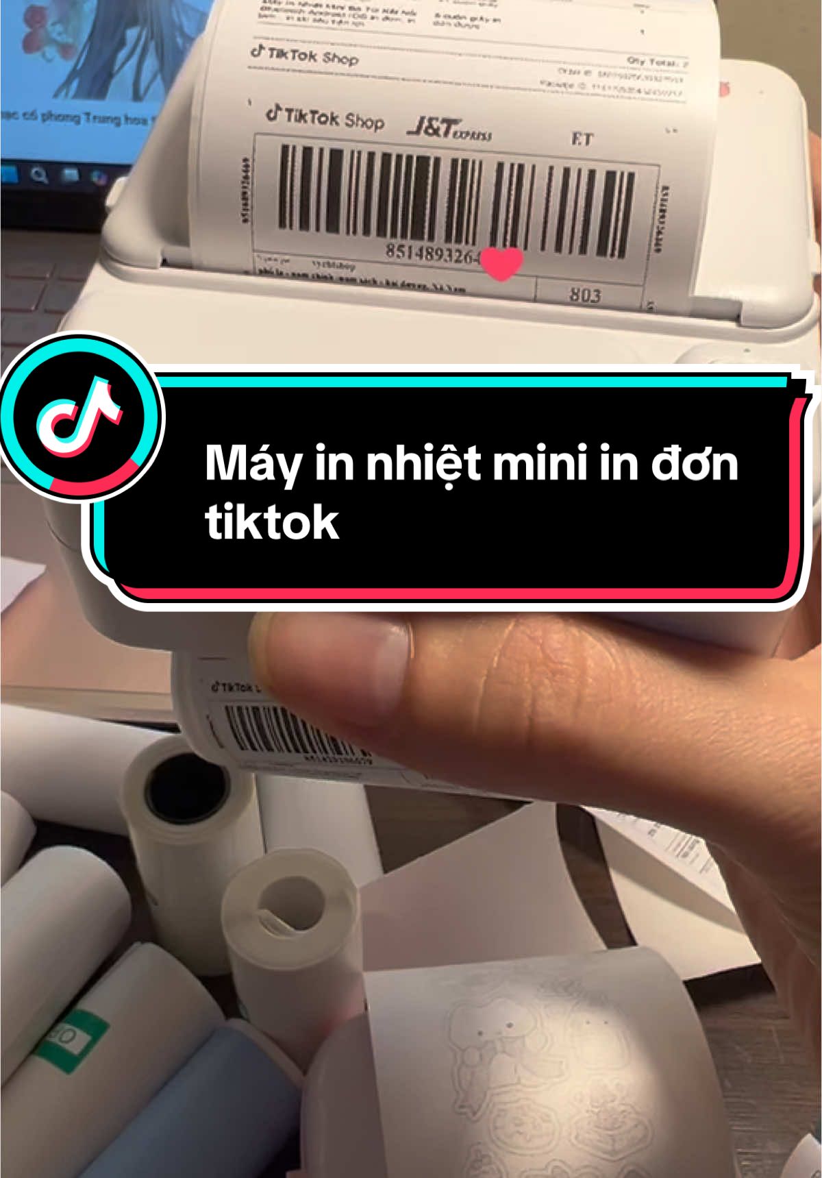 Máy in nhiệt mini in đơn sàn vô cùng chuyên nghiệp , nhỏ mà có võ #mayinmini #mayinnhietmini 