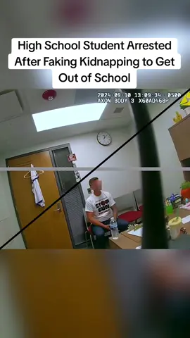 High School Student Arrested After Faking Kidnapping to Get Out of School #cops #copsoftiktok 