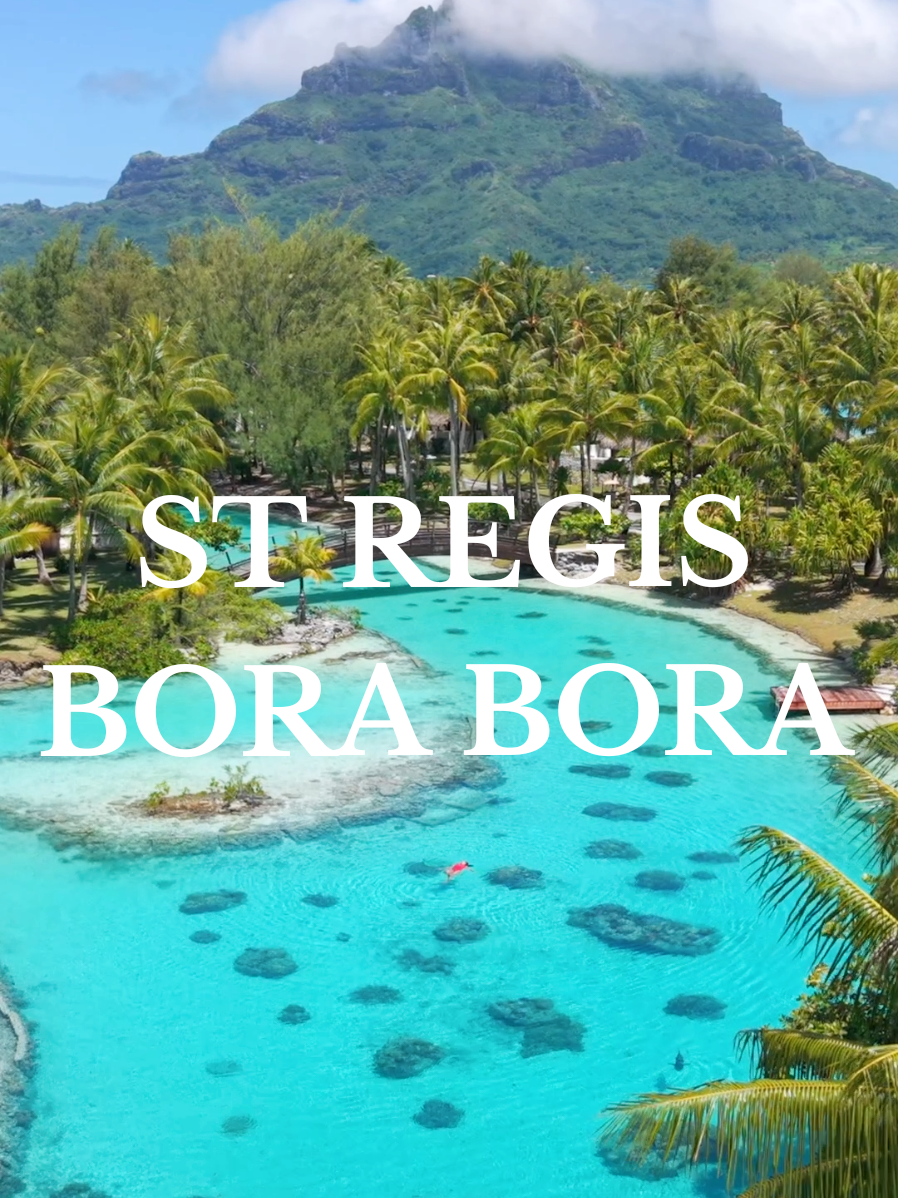 How is this place even real? St Regis Bora Bora 😍  Contact us 📧 to book with the most competitive rates  #borabora #frenchpolynesia #stregisborabora #luxurytravel 