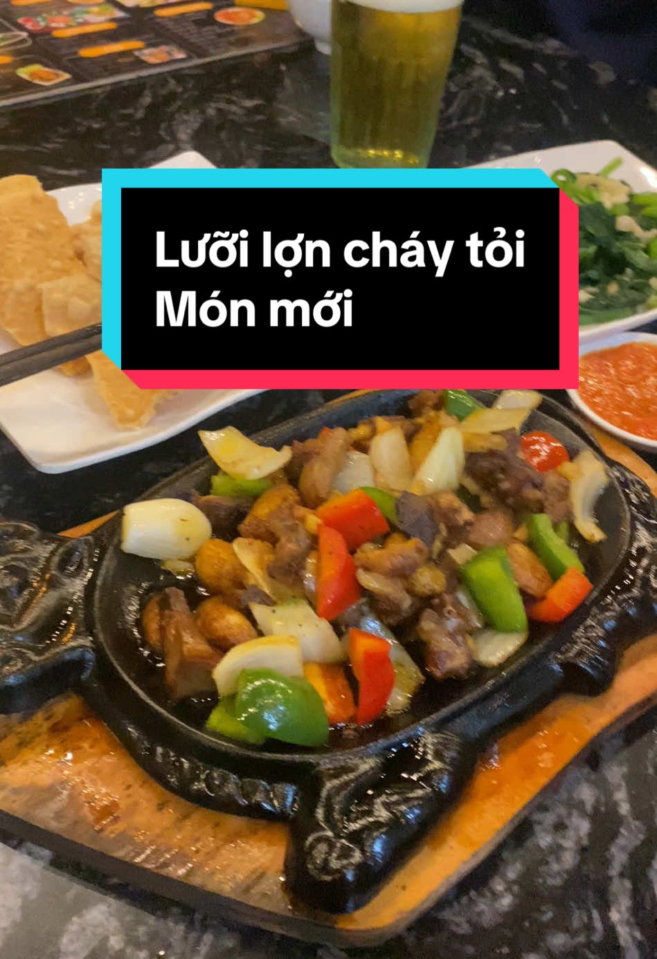 Lưỡi lợn cháy tỏi - món mới tại Bia Kho Bạc #bia_kho_bạc #CapCut #NayNhậuKhông #ChillChill 
