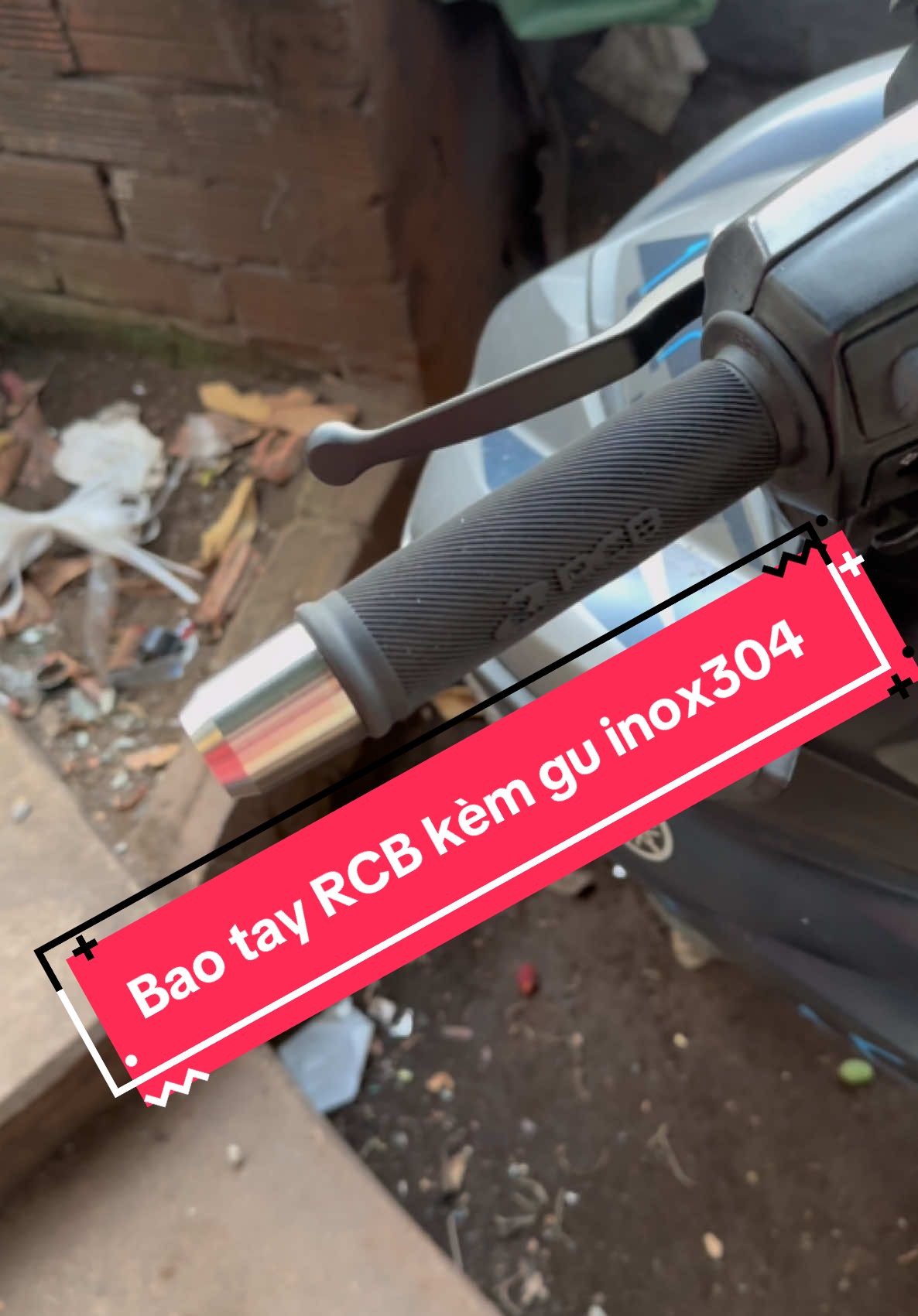 Bao tay RCB kèm theo đó là gù inox 304 #inox304 #gùinox304 #rcb #ocsalayaracing #dochoixemay 