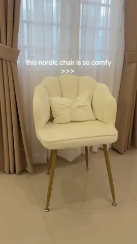 POV: You found the perfect Nordic chair that’s not just aesthetic but super comfy too 🤍 #chair #officechair #vanitychair #nordicchair #aesthetichair #homefurniture #homefinds #cozy #comfy 
