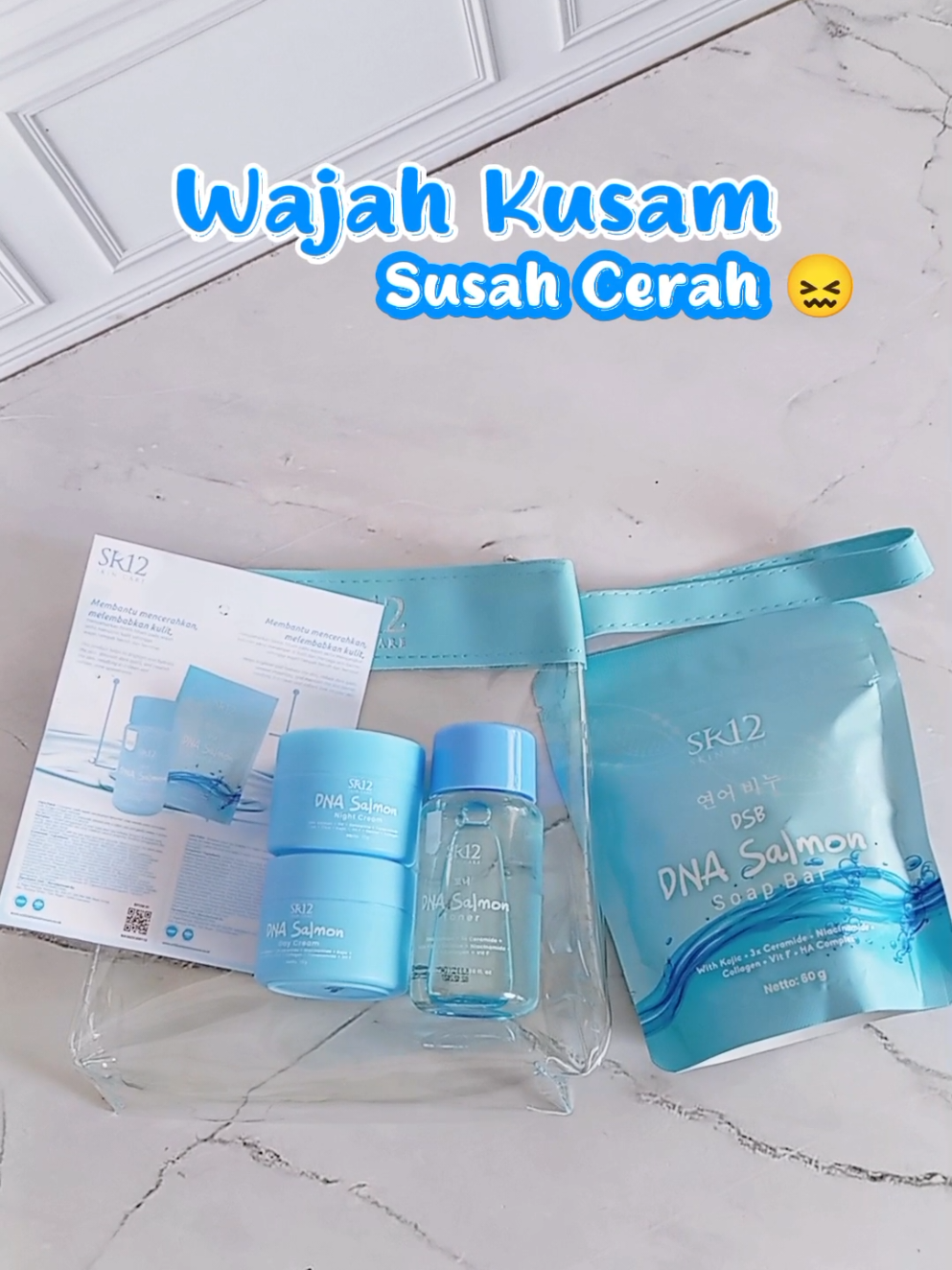 Cara Mengatasi kulit susah cerah? ya pake paket DNA Salmon aja 🥰 #paketdnasalmonsr12 #dna #dnasalmon 
