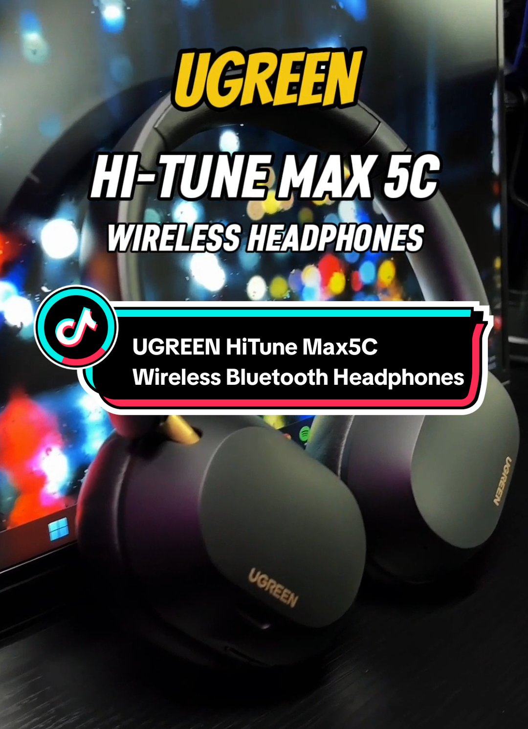 Affordable high quality wireless headphones for music, outdoor, online calls and for gaming 🙌😊 #hitunemax5c #ugreen #ugreenheadphones #wirelessheadphones #ancheadphones #noisecancelling #shinraTV #fyp 