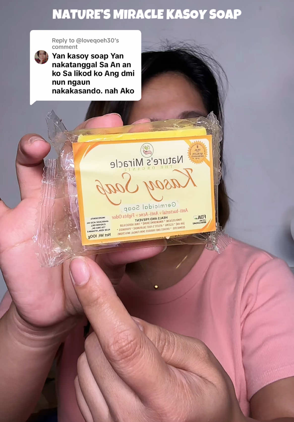 Replying to @@loveqoeh30 NATURE’S MIRACLE KASOY SOAP #naturesmiraclekasoysoap #kasoysoap #germicidalsoap 