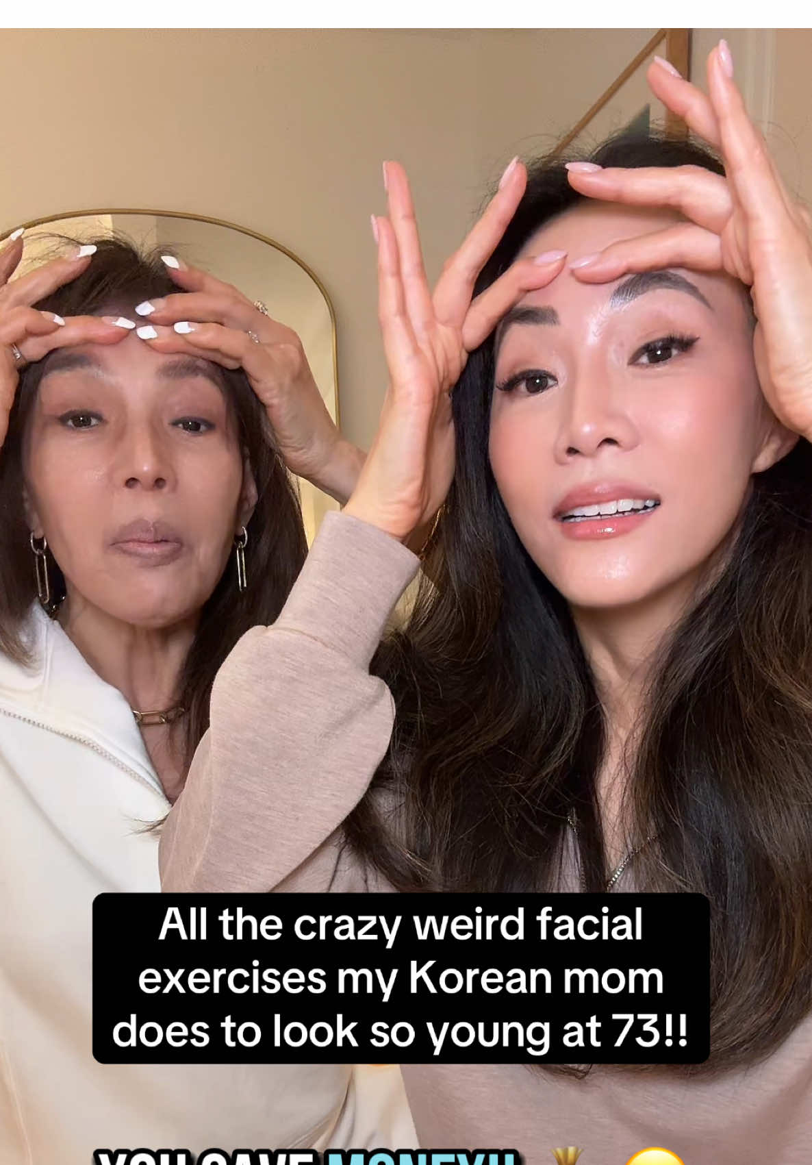 You asked what other favorite facial exercises my 73 year old mom does to keep a youthful face without facelift surgery! Here are some other ones. I couldn’t stop laughing. 🤣 she said it’s a bit weird but just do it since you save money hahaha. What else do you want to know from her?!#73yearsyoung #grandmasoftiktok #kbeauty #hacksandtips #youthhacks #koreanmom 