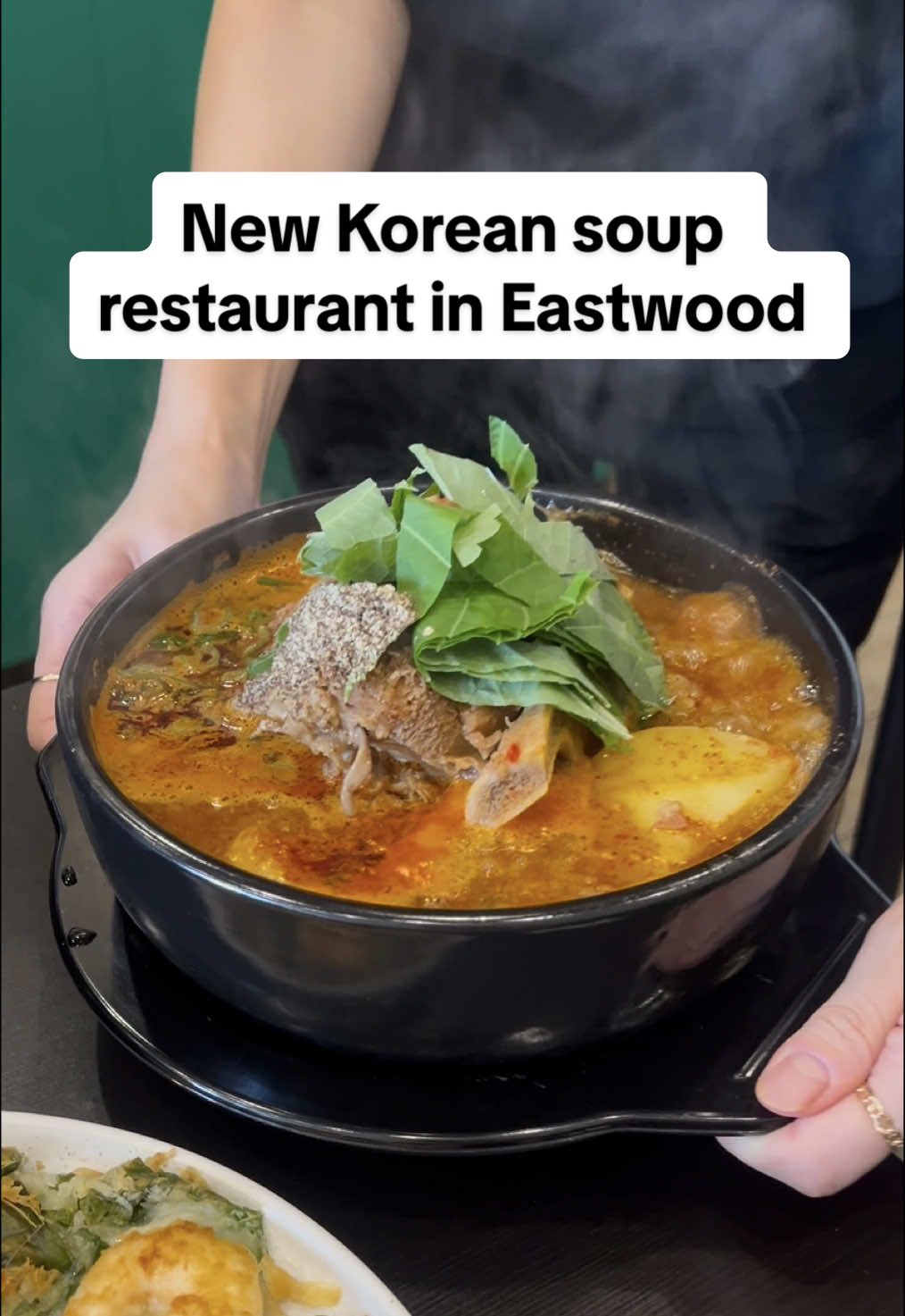 NEW Korean restaurant specialising in Miryang style pork soup (dwaeji gukbap) 🍲 The origin of this soup dates back to the 1930s! Miryang is a region in South Korea that was renowned as one of the country’s major cattle markets, and locals began making hearty soups using pork and cow intestines 🐄 I really love the savoury, light and clean broth 😋 it’s so comforting and perfect for the colder months coming up!  It’s traditionally eaten with rice and you can customise the saltiness by adding fermented shrimp and spicy seasoning 😃 they also make their side dishes in house every morning to complement the broth! 📍Miryang 밀양국밥 104 Rowe St, Eastwood 💰$23-29 A D #eastwood #koreanfood #koreanrestaurant #gukbap #sydneyeats #eastwoodfood #soupseason #koreancuisine #seafoodpancake #porkbroth #sydneyrestaurants 