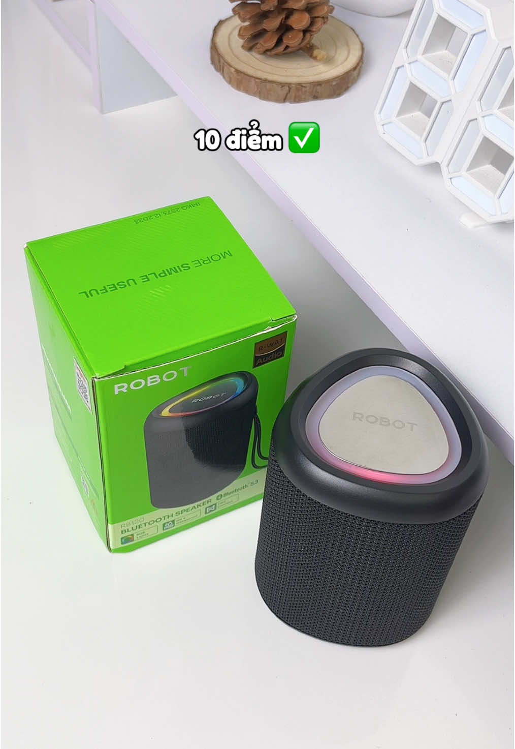 loa Bluetooth mini mà nghe êm lắm lun #unboxing #review #loabluetooth #robot #xuhuong #viral #muataitiktok 