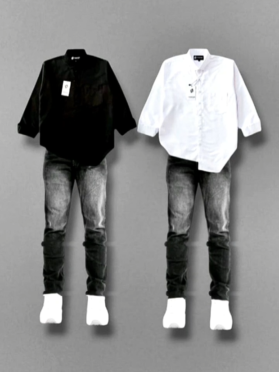 Outfit ala² starboy nih🤭#kemeja #kemejalenganpanjang #celanajeans #celanapanjang #outfitpria #fyp 