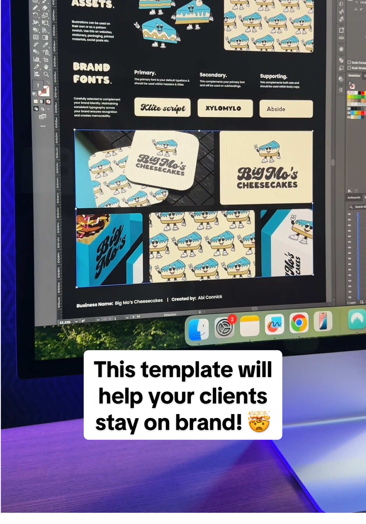 Help your clients stay on brand with this template! 😱 #brandingtips #brandguidelines #brandingdesign #logodesign 