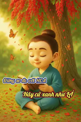 Hãy sống như chiếc lá, cứ việc mà xanh thôi, Không bận tâm hoa nở rồi nghĩ mình thiệt thòi. Điều người ta đang có, chưa chắc là mình cần, Cớ sao phải so đo, sao mình chưa như họ? Việc của HOA là nở, việc của LÁ là xanh, Và trái tim còn thở đã là một phước lành... #menhcattuong161 #postcard #chualanh #songtichcuc #CapCut #tamtrang 