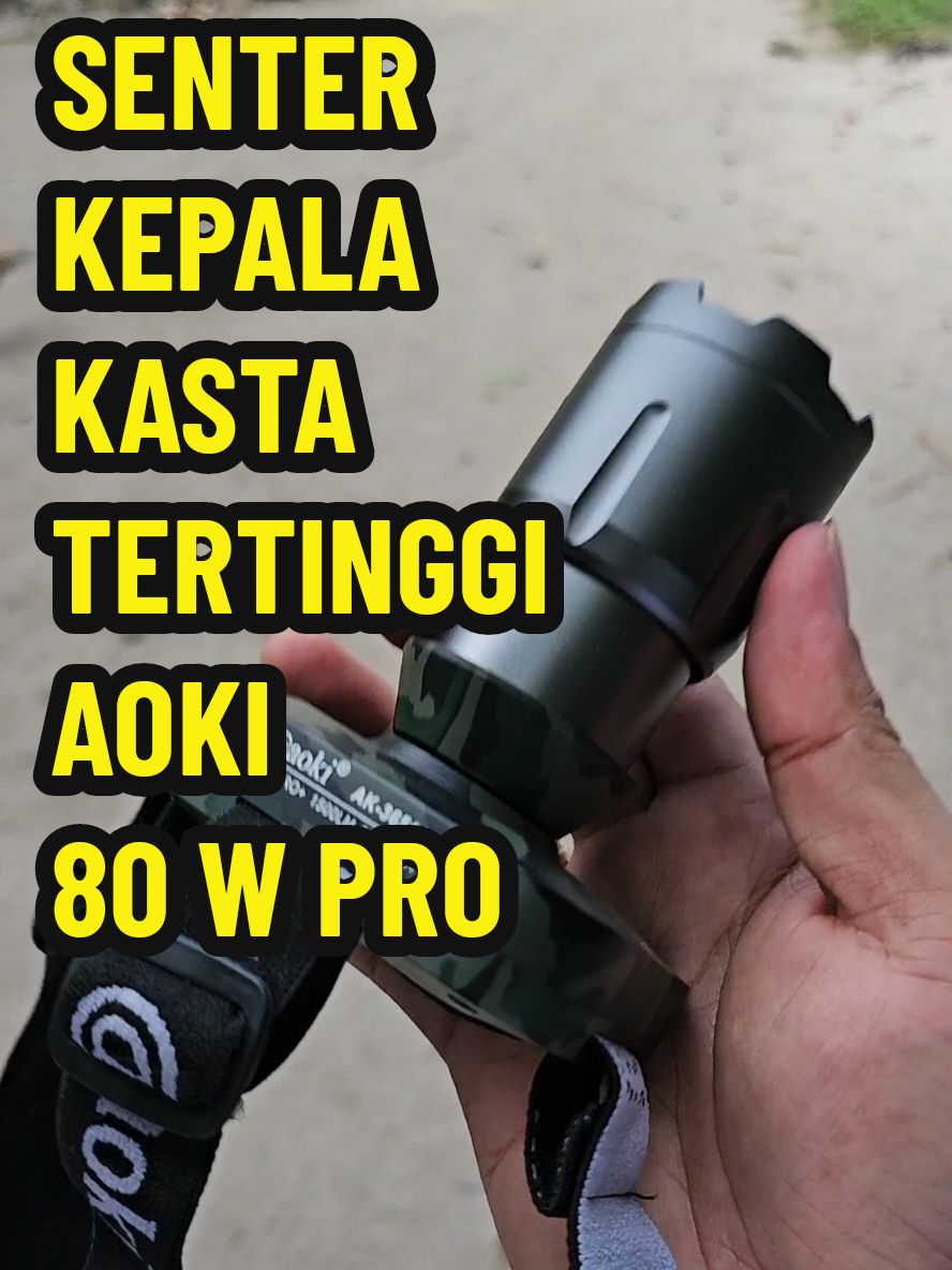 Senter Kepala Aoki 80 Watt Pro Anti Air Tahan 30 Jam #senterkepala #senterled #sentersuperterang 