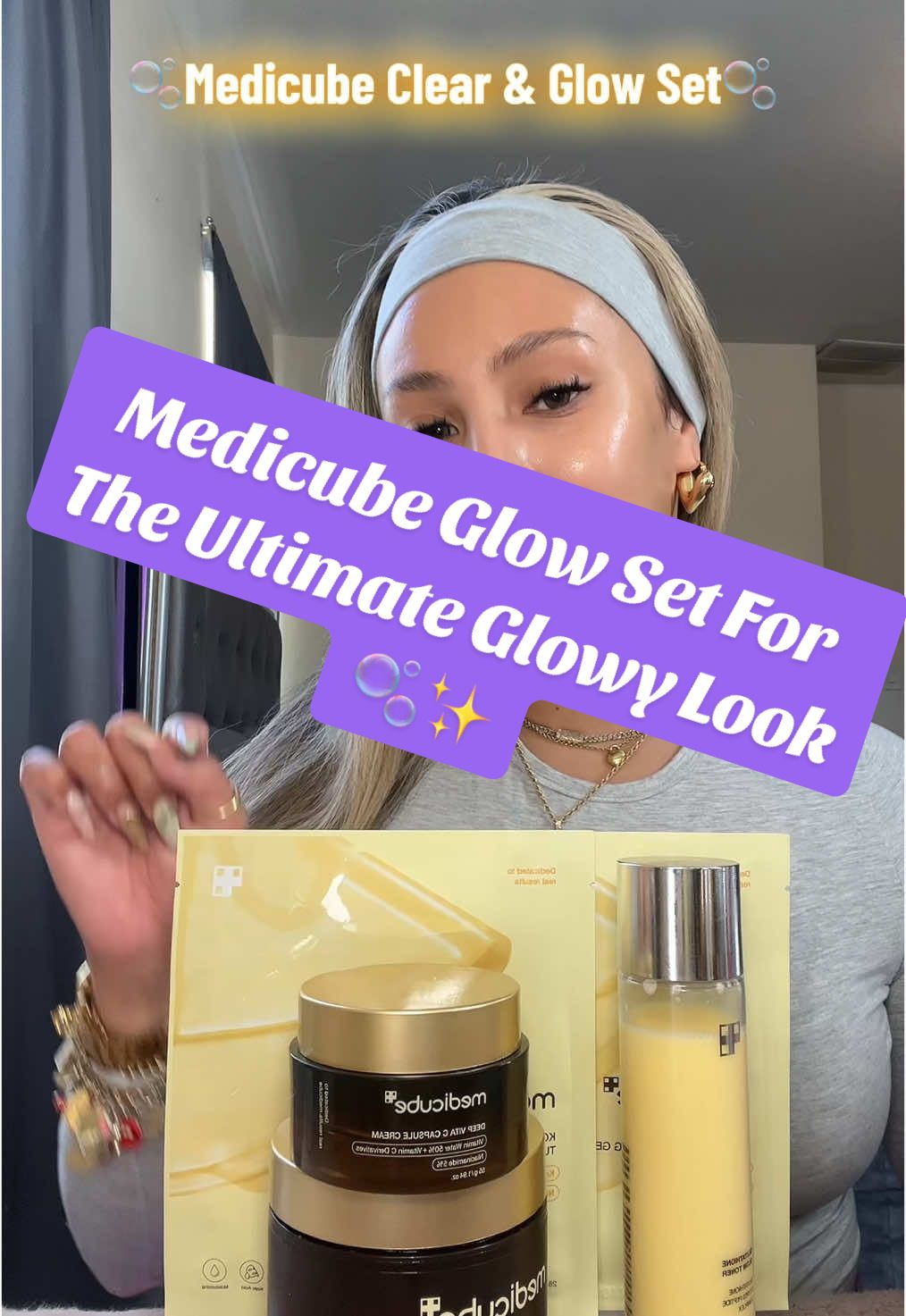 ⭐️✨Medicube’s clear & glow set on a huge SALE! #medicube #medicubetiktokshop #medicubeclearandglow #capsulecream #collagenmask #koreanskincare #kbeautyskincare #tiktokshop #tiktokshopcreatorpicks #tiktokshopspringglowup #tiktokmademebuyit 