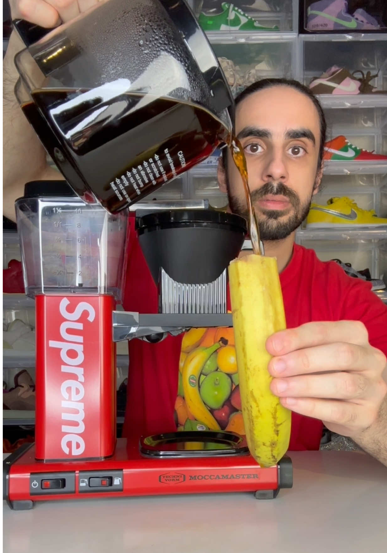 Banana Coffee 🍌☕️ #baderalsafar #banana #coffee #asmr #satisfying #foryou #fyp #foryoupage #foodasmr 