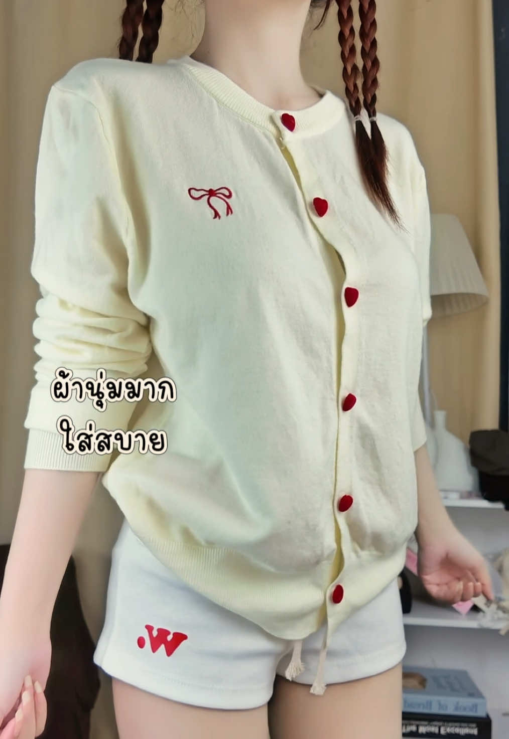 เสื้อคลุมสเวตเตอร์น่ารักมาก🎀 #เสื้อสเวตเตอร์ #เสื้อคลุม #เสื้อไหมพรม #เสื้อแขนยาว #tiktoklooks 