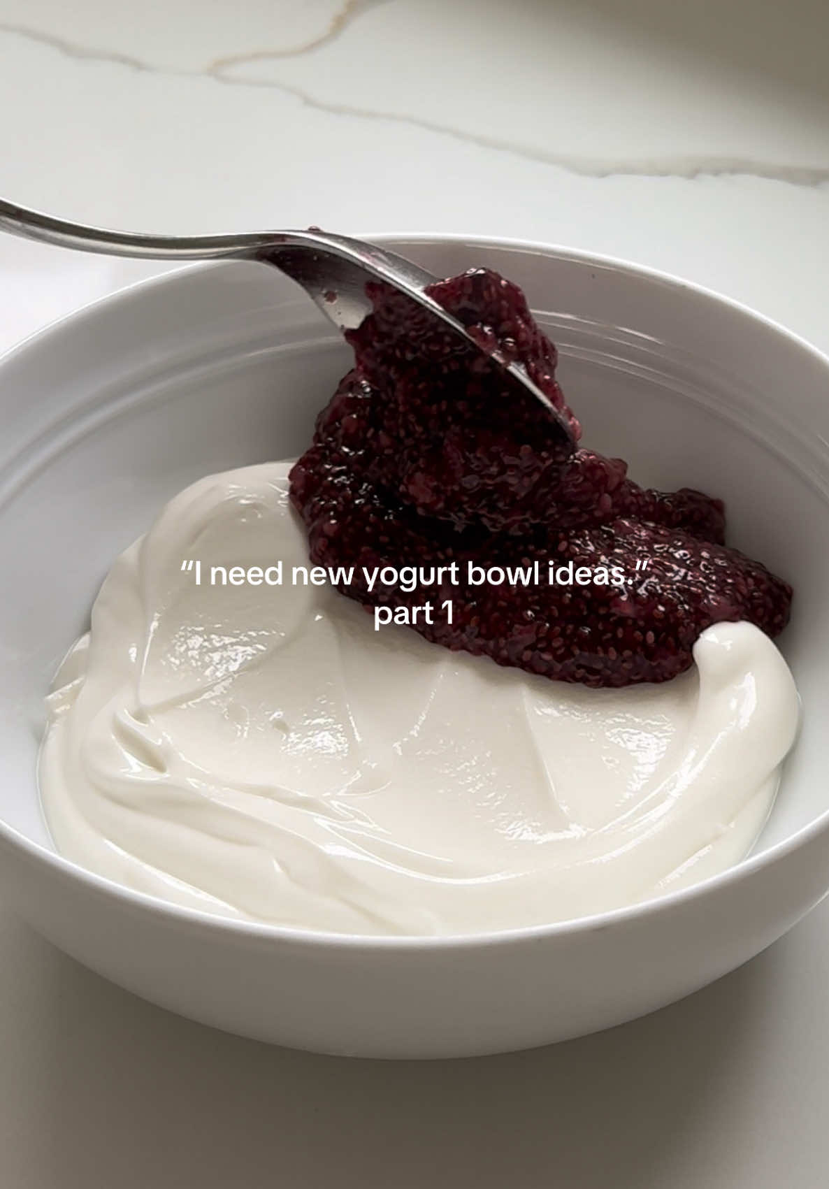 after receiving approximately 13,000 suggestions, welcome to the new playlist…🍓  #yogurt #yogurtbowl #jam #breakfastideas 