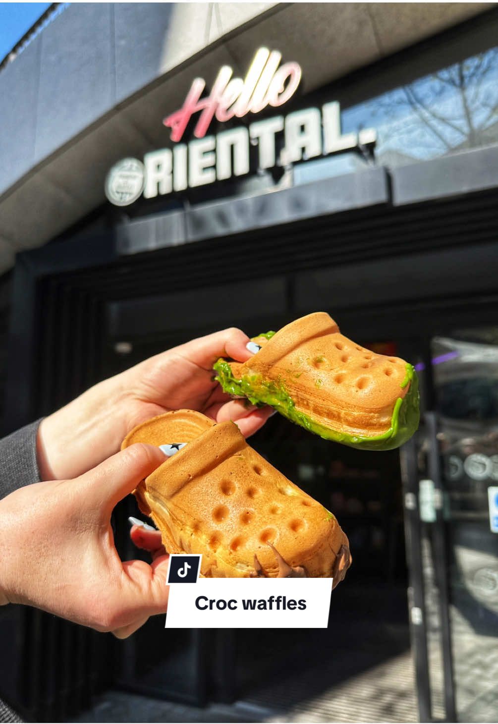 Have you ever seen Croc-shaped waffles before? Get yours in sports mode and leg it down to @Hello Oriental MCR for yours 🤣  #themanc #manchester #mcr #hellooriental #crocs #waffles 