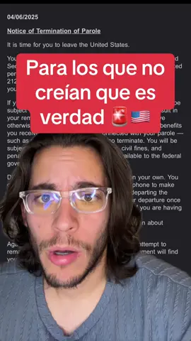 Asi se ve el correo que le están enviando a los que entraron con CBP One 🚨🇺🇸