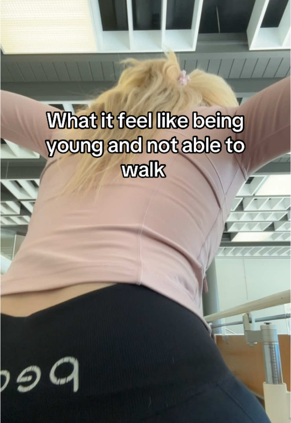 What it feels like being young and not able to walk, but in intensive rehab now🙏 will soon be able to walk by my self #chronicillness #fnd #paralyzed #fyp 