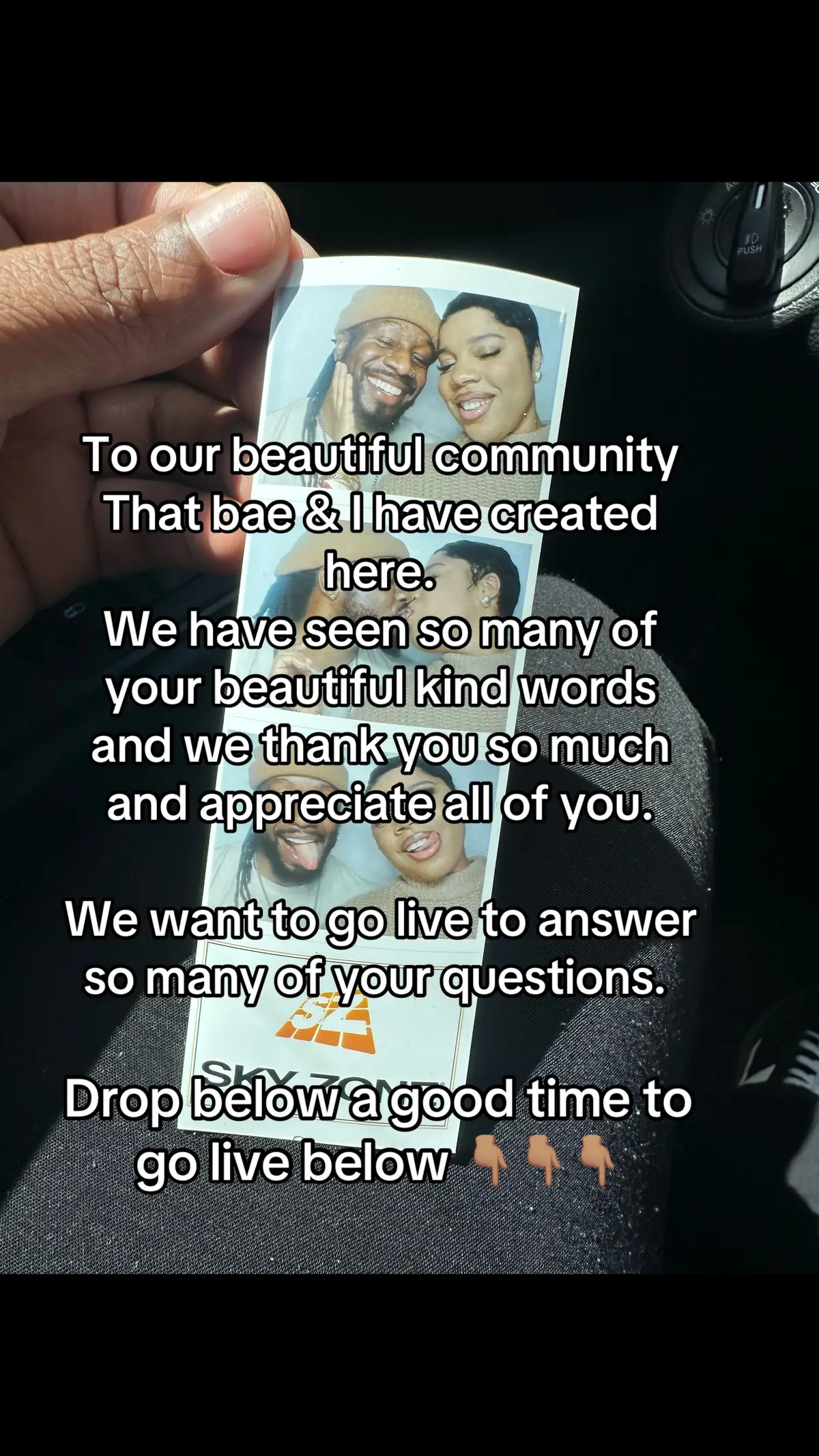Bae and I have gone viral on so many of our posts lately, and we’re so grateful for all the new supporters we’ve gained! We’ve seen all your beautiful messages and kind words, and we’ve noticed a lot of questions about our long-distance relationship. So—we want to go live and connect with you all directly! Drop your questions below, along with a good time for us to go live. We can’t wait to chat with you and share more of our journey. Thank you all so much for the love and support! #longdistancerelationship #ldr #ldrcouple #blacklove #lovestory #ldrgoals #MyPerson 