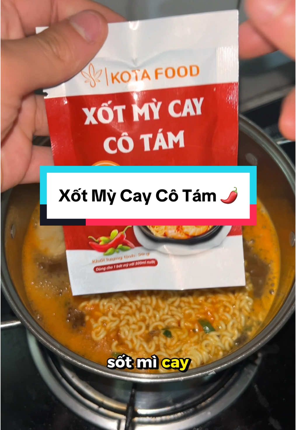 Combo mì Koreno và xốt mỳ cay cô Tám 🌶 #thienmink1 #mycay #micay #micaycotam #cotamcooking #naumicay