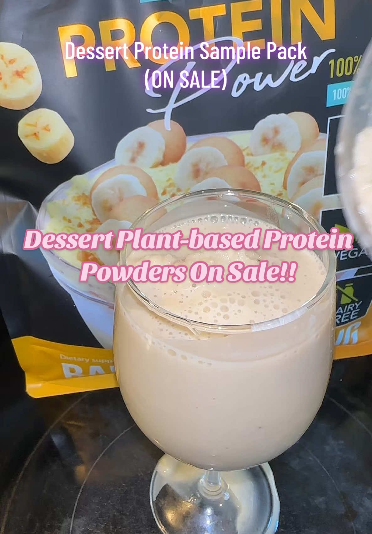 Try 7 delicious plant-based protein powders for $20!  Guilt-free dessert!!! #justmovesupplements #protein #proteinpower #proteinpowder #plantbased #dairyfree #glutenfree #soyfree #tiktokshopfinds #shopblackowned #plantbasedtiktok #plantbasedprotein #proteinshake #proteinsnack 