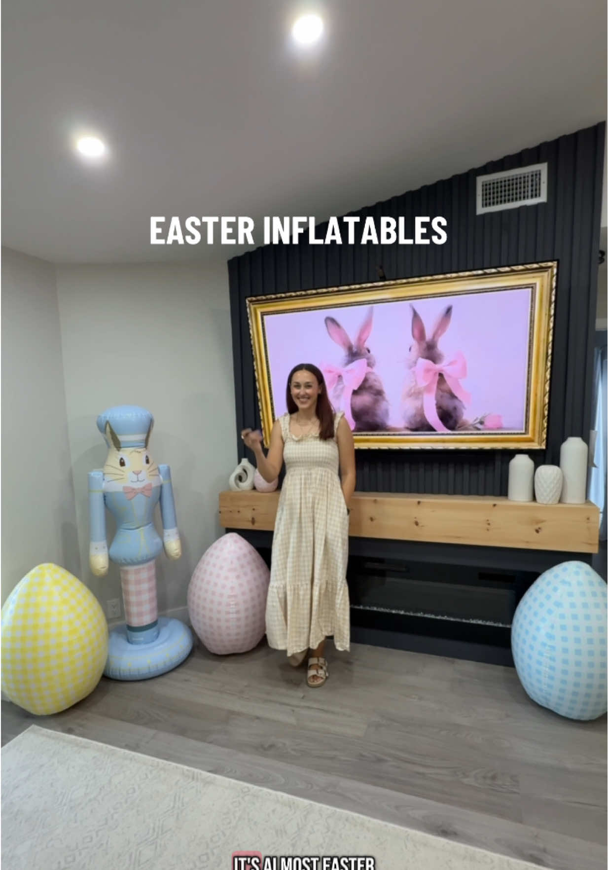 These Easter inflatables are the cutest!🐰 #easterdecor #easter #easterideas #homedecor