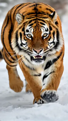 Fond d'écran épique live 4K: Tiger roar in 8K, ultra HD close up. #tiger #wildlifephotography #roar #8k #ultrahd #snow #wallpaper #livewallpaper 