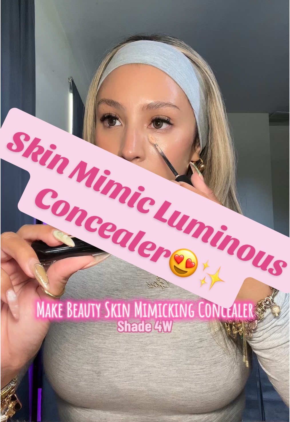 🤩This Make Beauty concealer is going viral for a reason… Skin-like, seamless, and Hailey Bieber-approved ✨ I’m wearing shade 04W and it melts in like magic! #makebeauty #mimickingconcealer #skinmimeticconcealer #makebeautyconcealer #skinlikemakeup #haileybieberconcealer #skinlikefinish #luminousconcealer #tiktokshopfinds #tiktokshopcreatorpicks #tiktokshopping #tiktokshoprestock #tiktokshopspringglowup 