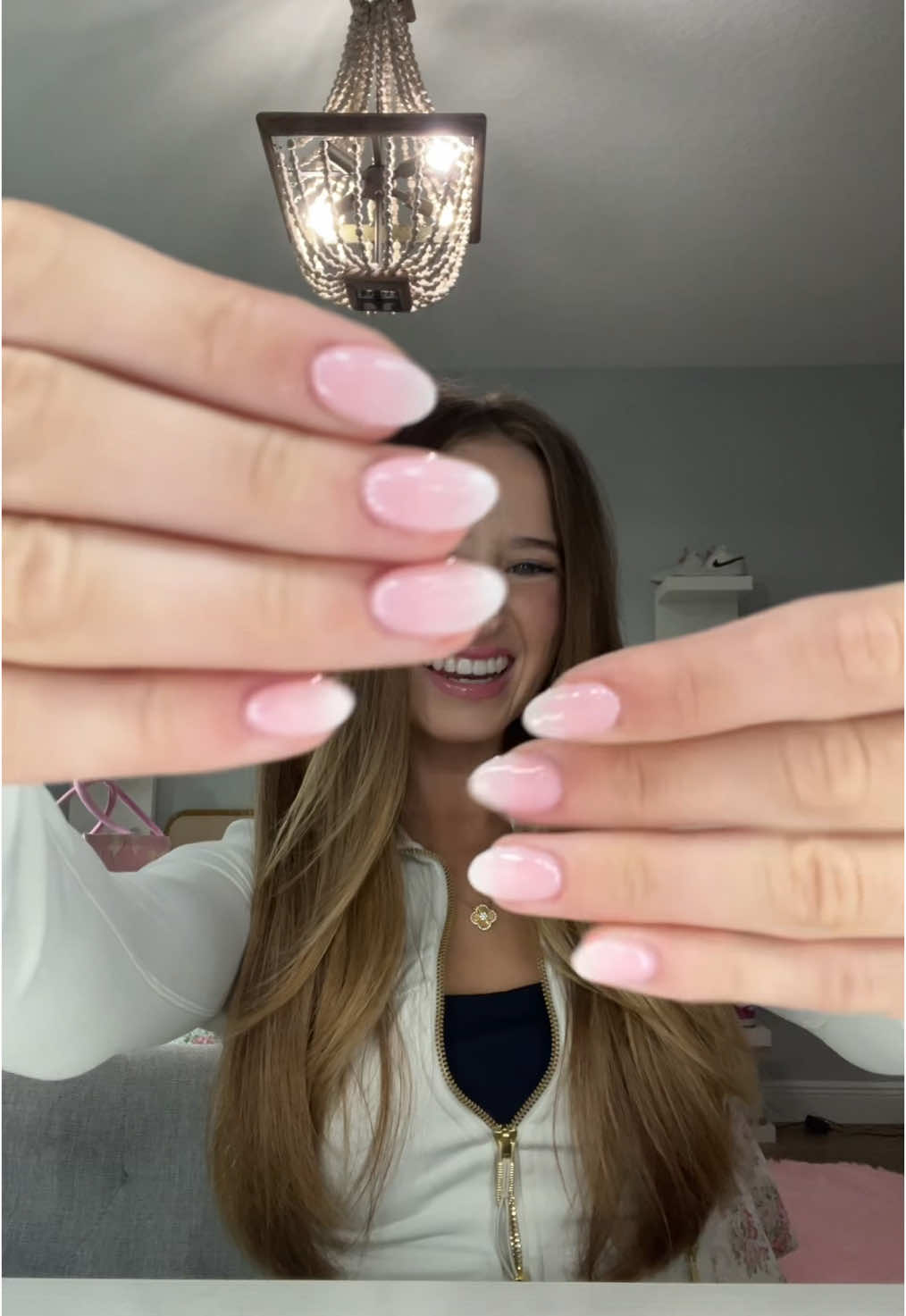 HAD to go with the ombré💗🥥 #fyp #viral #nails #nailinspo #naildesigns #ombrenails #promnails #prom #infleuncer #promnailinspo #la #relatable #influencerparty #losangeles 