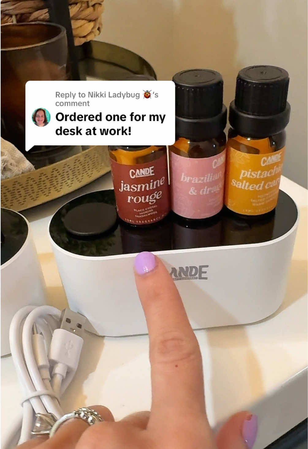 Replying to @Nikki Ladybug 🐞  It’s literally the best little waterless oil diffuser, I might even get a 3rd 😅🤌🏼  @CE Craft Company  #WaterlessDiffuser #OilDiffuser #EssentialOils #Aromatherapy #Diffuser #HomeFragrance #DiffuserReview #PortableDiffuser #MessFreeDiffuser #CECraftCompany #tiktokmademebuyit #tiktokmarketplace #tiktokshop #spotlightfinds #TikTokShopSpringGlowUp #SpringTok #TTSDelightnow #CreatorBoostCamp #TikTokShopRestock #HomeRefresh #TikTokShopMothersDay #TikTokShopMemorialDay #FlourishAndFurnish #TTSLevelUp #TikTokShopTimetoBloomFinds