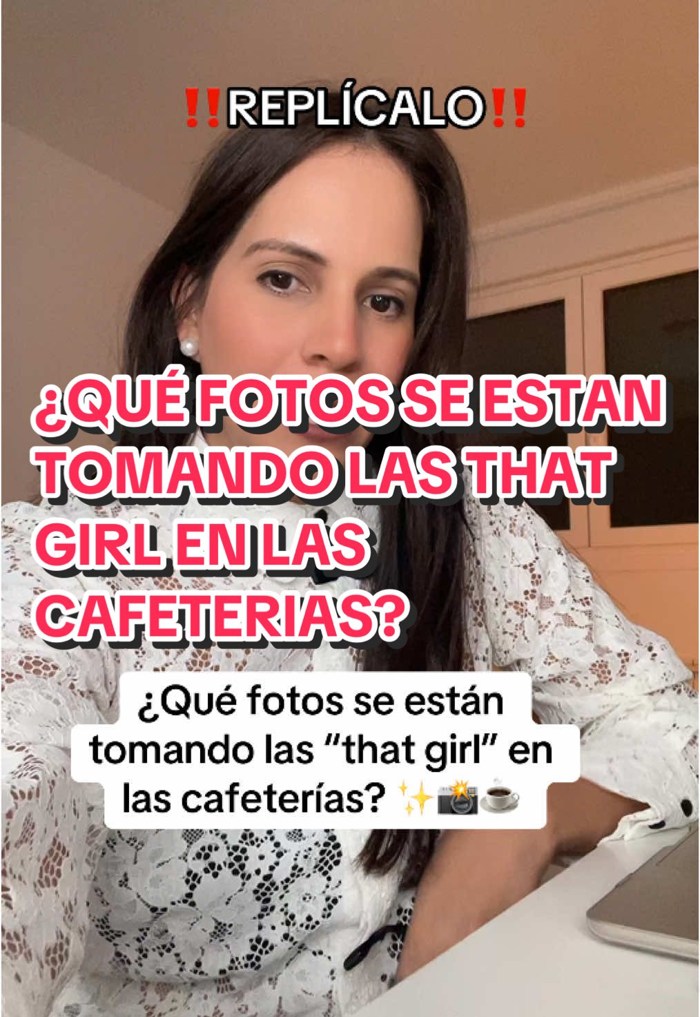 #greenscreen ¿qué fotos se están tomando las that girl en las cafeterías? Replícalo 
