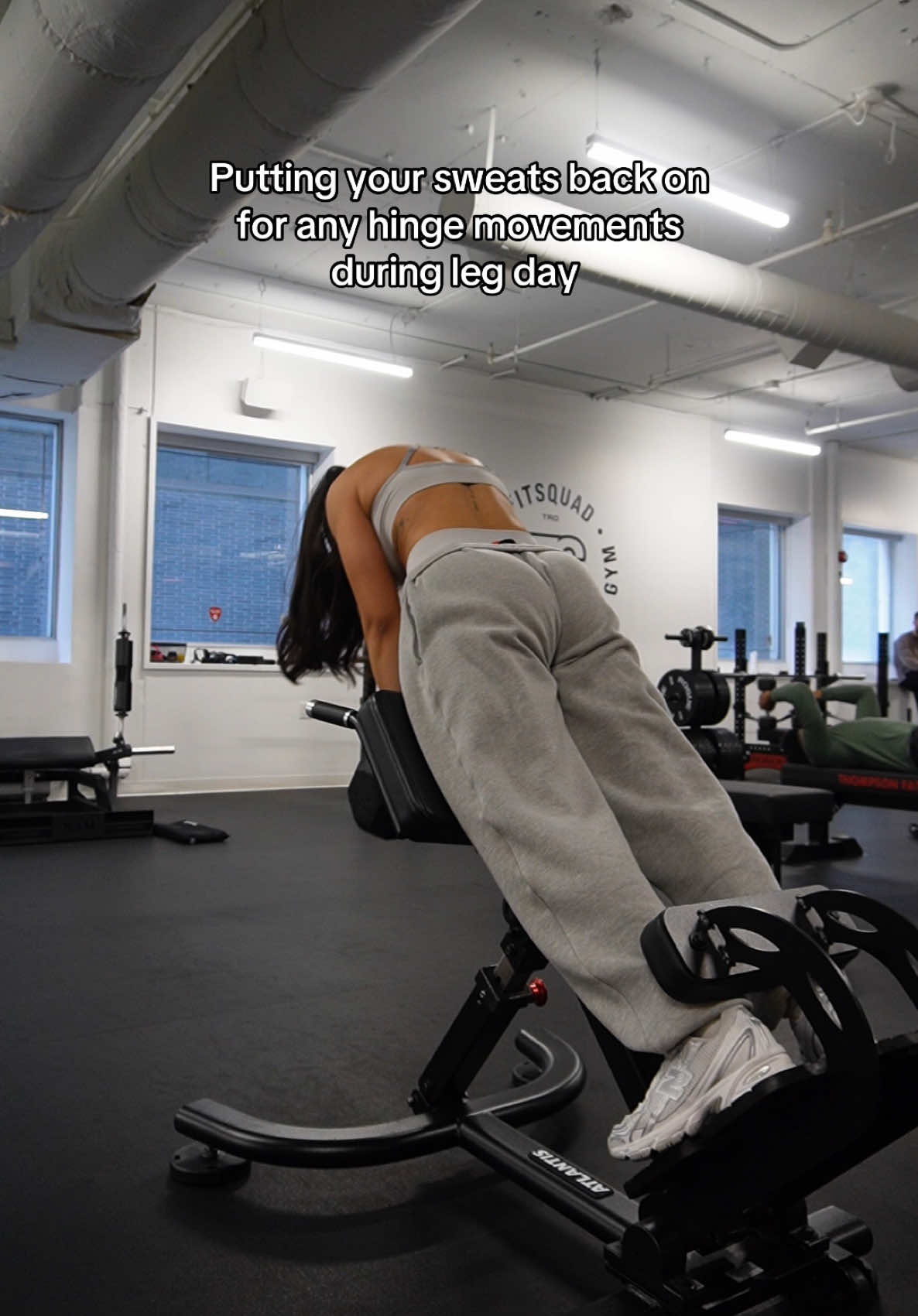 Honestly sweats are key for legday idc what you say 😂 #gymgirlproblems #gymtoks #legdayroutine #relatable 