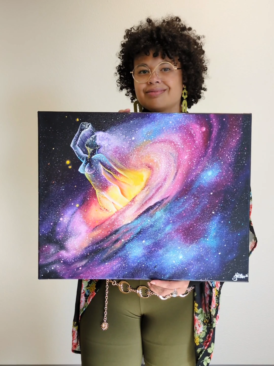 Day 20 of sharing my art to reach my target audience✨ #visionaryart #spiritualart #art #artist #artistsoftiktok #arttok #artwork #painting #acrylicpainting 