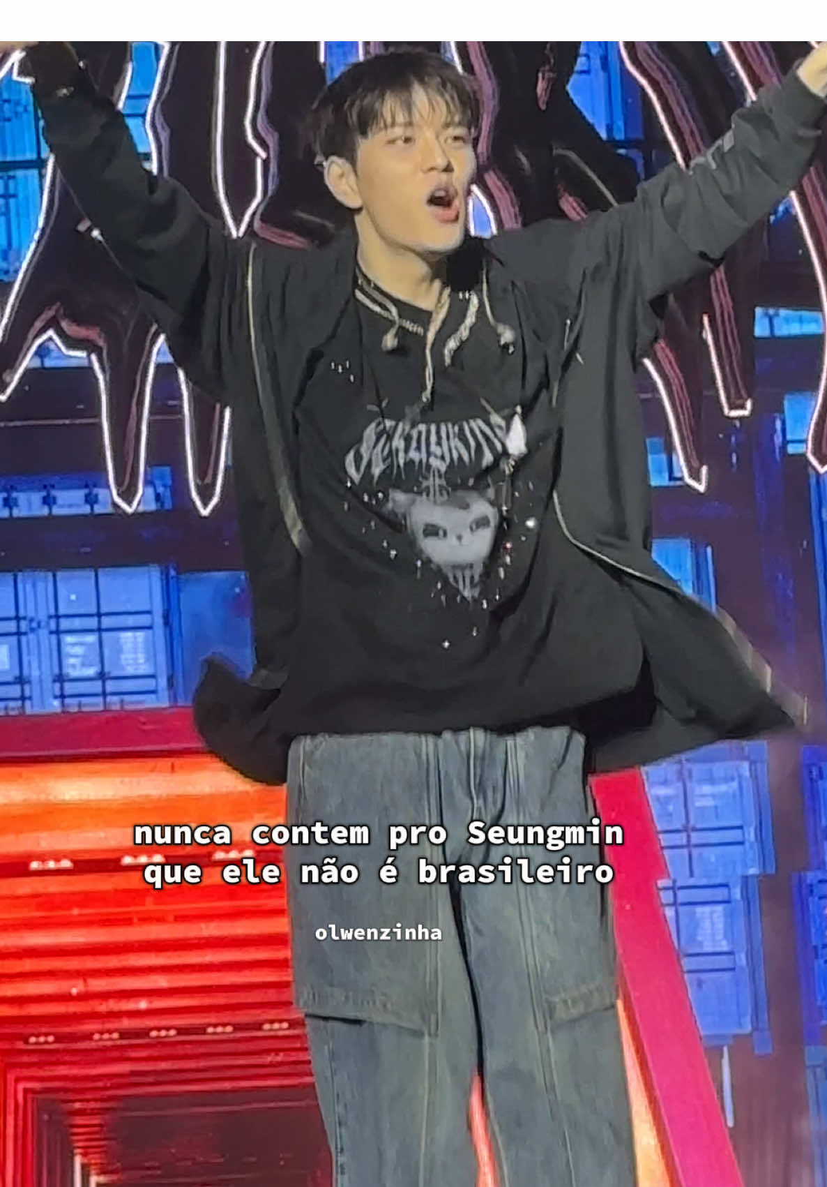 Tá proibido esse tipo de conversa, agora ele é brasileiro sim! 🥲🫸🏻 #dominatetourstraykids #dominate_brasil #dominate_brazil #straykids #seungmin #miroh 