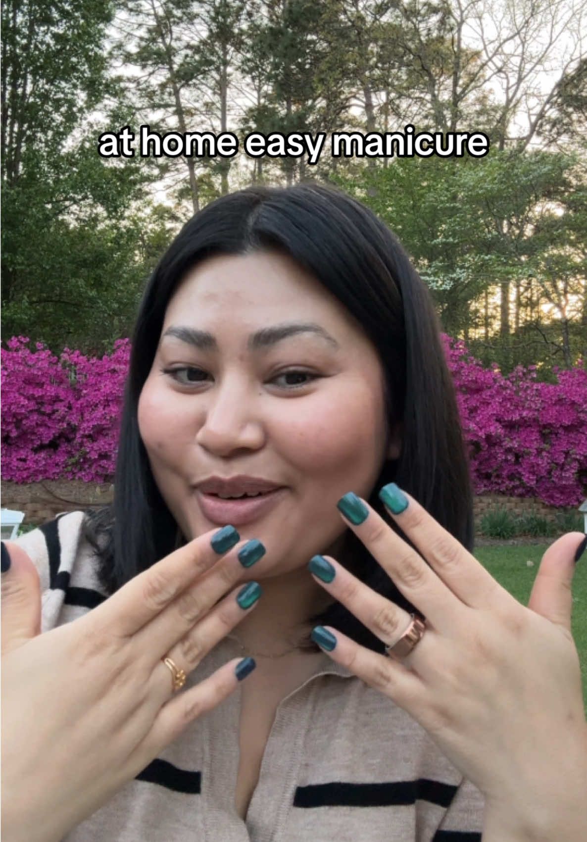 I am impressed by how easy it was to put on thank you @imPRESSBeauty #impressnails #nogluenails #athomemanicure #easymanicure #sticknpeelnails #colorfxbyimpress #colorfx 