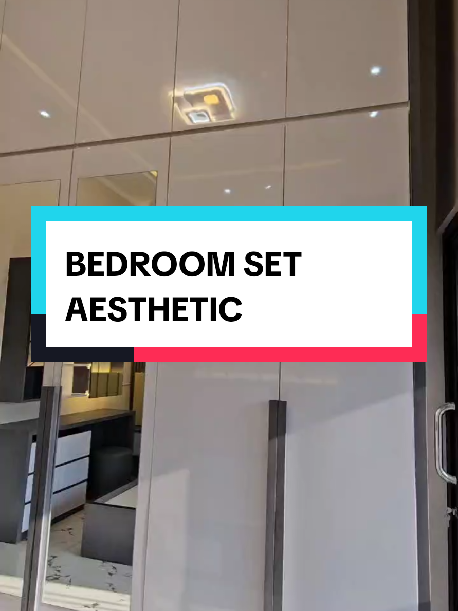 LEMARI PAKAIAN BEDROOM SET AESTHETIC #fyp #bedroom #Home #interiordesign #interior #lampungtimur #lampungpride 