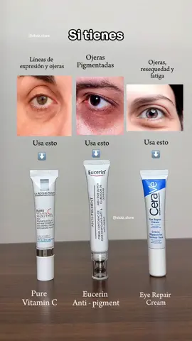 Que contorno de ojos usar según tu necesidad ✅✨👀 #ojeras #pielsana #contornodeojos #bolsasenlosojos #cuidadodelapiel #skincare #fypシ゚ 