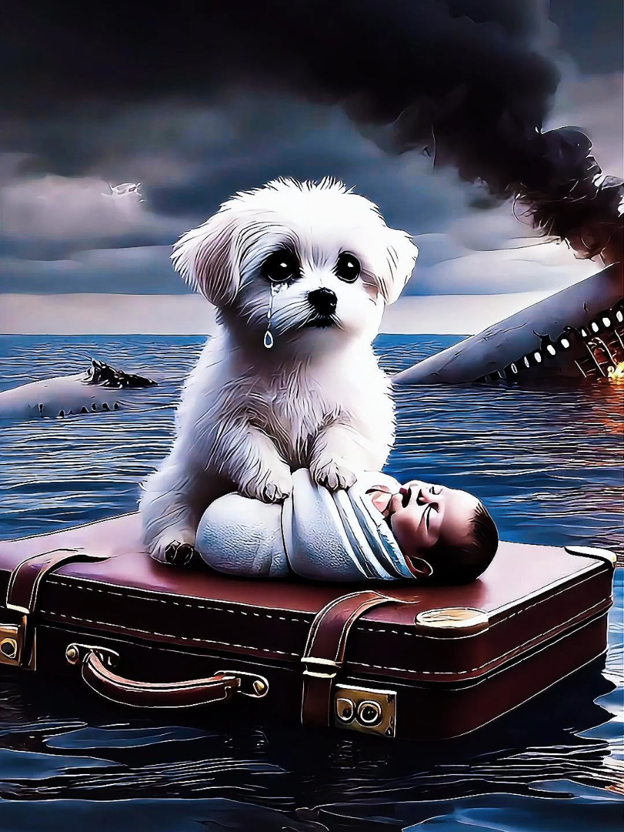 The Puppy 🐶 Protected the Baby With His Life... #puppy #jesus #planecrashes #rescue #kodomo #emotional #baby 