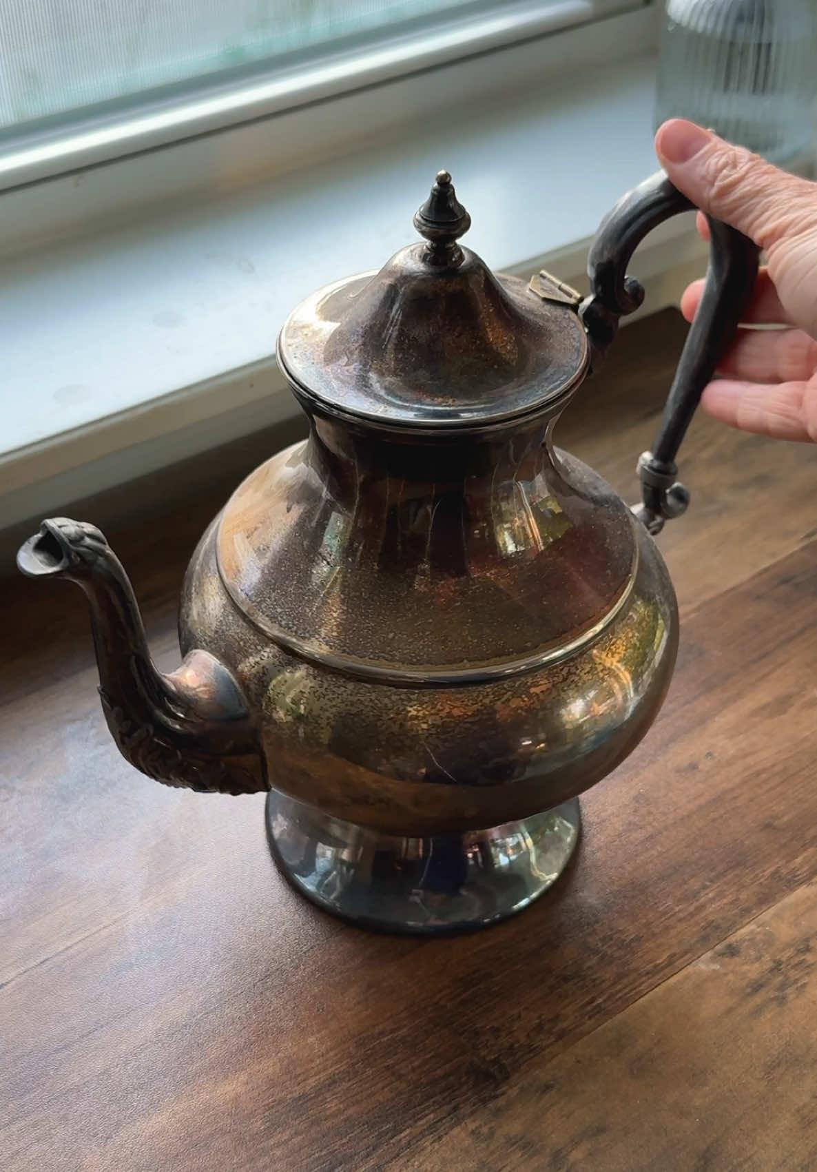 They say you should never clean antique silver… but look at this ✨#cleaning #thrift #asmrsounds #cleanwithme #beforeandafter #asmr 