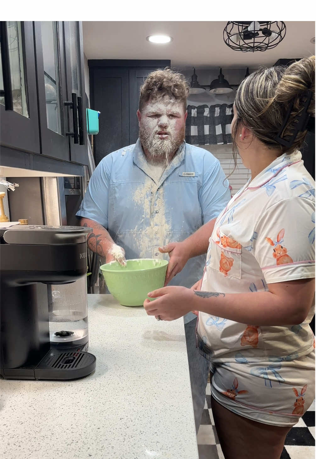 Did y’all hear the thump from the bowl?🤣 #couplehumor #comedy #funny #marriedlife #husbandwife #Love #couplecomedy #lol #prank #humor 