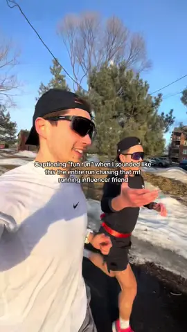 Gotta love content creating with @Ryoma Martin.. but that mf do be fast. Tag your way too fast running buddy #Running #marathon #friend 